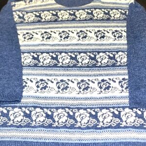 Dana Scott Vintage Pattern Sweater Sz L